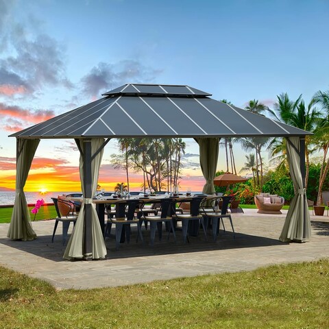 EROMMY Hardtop Permanent Outdoor Patio Gazebo