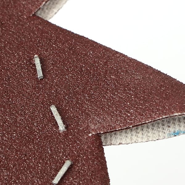 4 Pinwheel Shaped 400 Grit Abrasive Sandpaper Sheet Dark Brown Bed