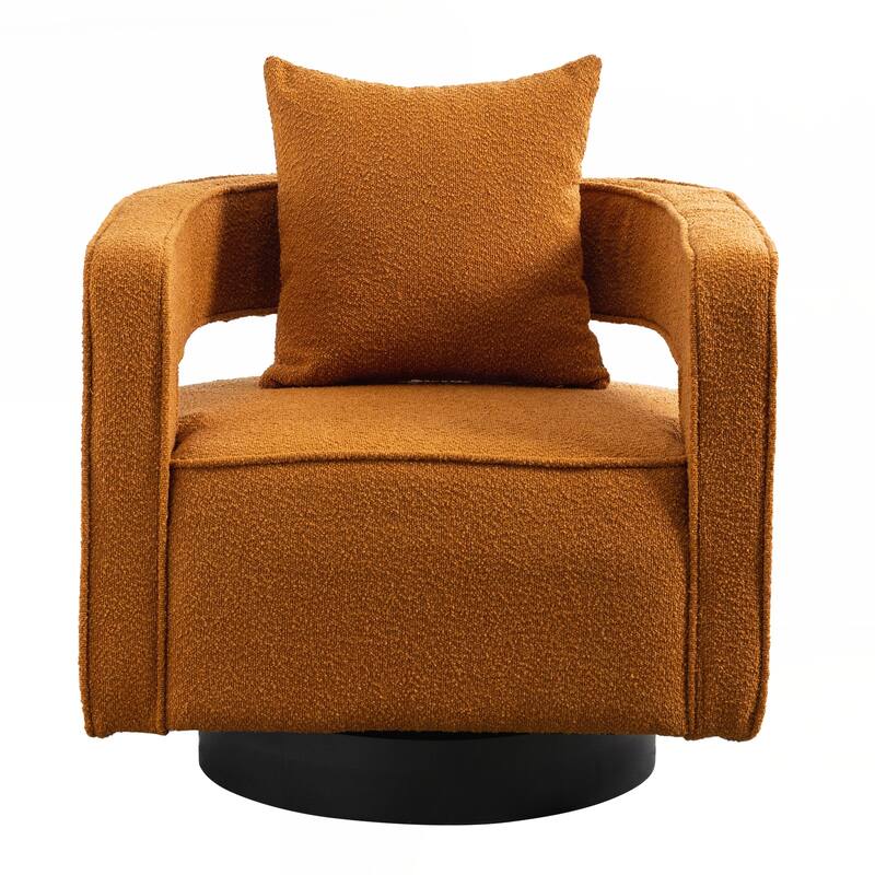 Swivel Accent Open Back Chair Modern Comfy Sofa Chair With Base For Nursery Bedroom Living Room Hotel Office