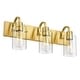 preview thumbnail 77 of 105, Bathroom Vanity Light Fixtures - Farmhouse Wall Light for Bathroom 3-Light - Brushed Gold