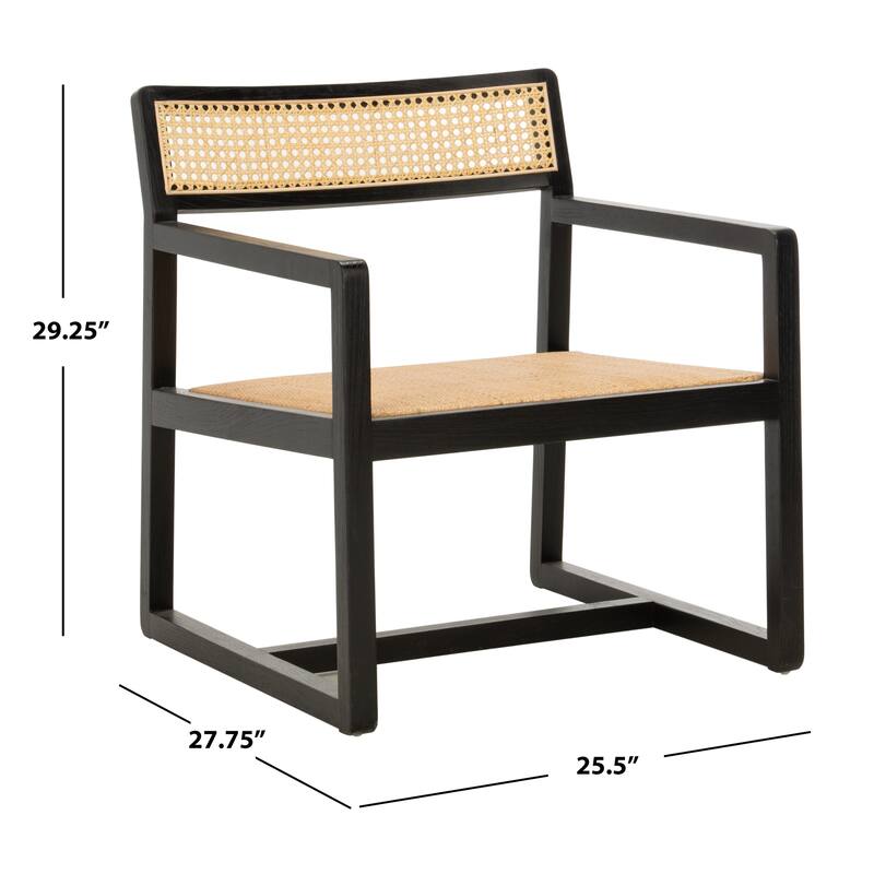 SAFAVIEH Elmina Cane Accent Chair - 27.8" x 25.5" x 29.3" - 28Wx26Dx29H