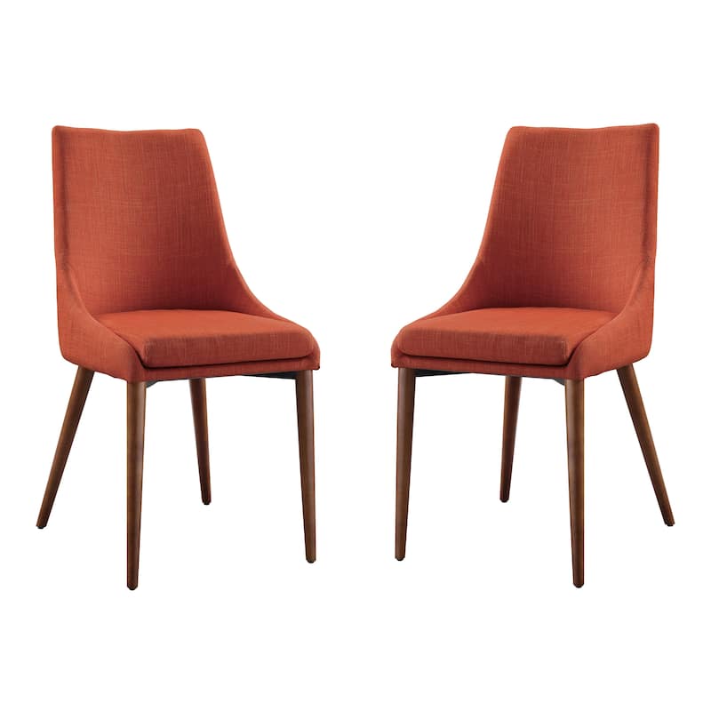 Palmer Mid-Century Modern Fabric Dining Chair in 2 Pack