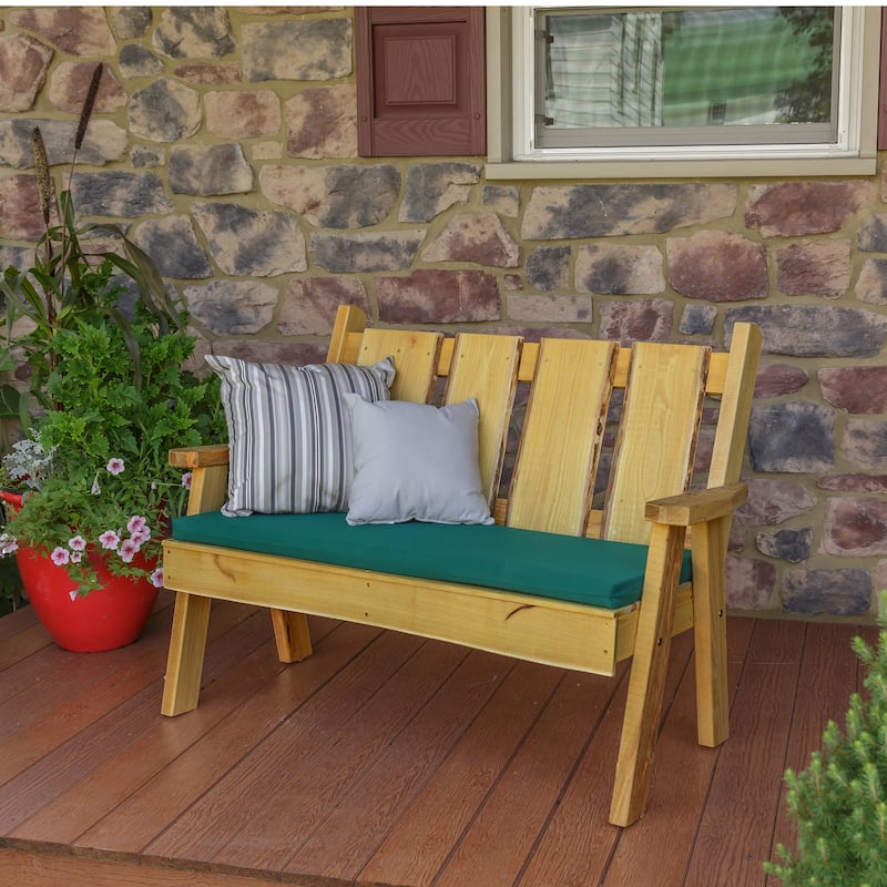Live Edge Locust Wood 4' Timberland Garden Bench