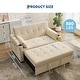preview thumbnail 2 of 28, 3-in-1 Convertible Sleeper Sofa Bed with Pull-Out Bed, Corduroy Futon, Charging Port & Side Pocket