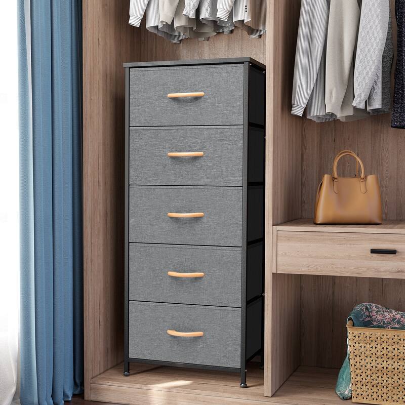 Crestlive Products Household 5-Drawer Vertical Dresser Storage Chest