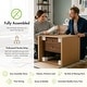 preview thumbnail 6 of 7, Furniture of America Durem Modern Tawny Brown 36" File Cabinet with Drawers, Keyboard Tray and Power Outlet