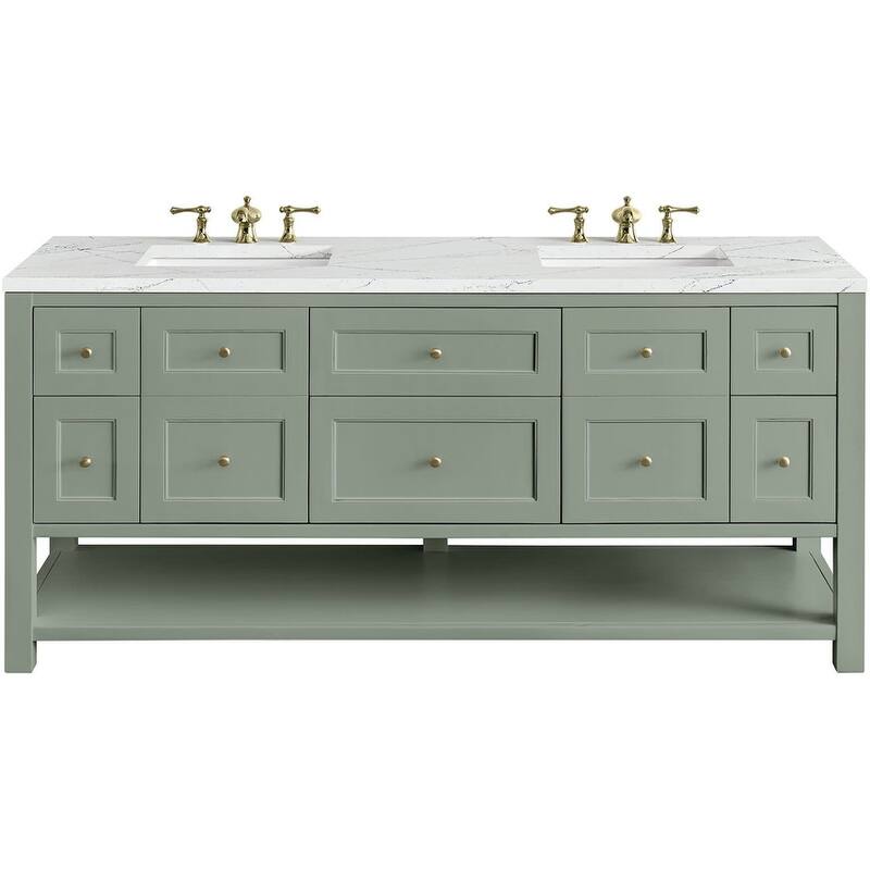 James Martin Vanities 330-V72-FENC Breckenridge 72" Free Standing - Smokey Celadon