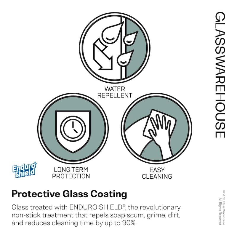 Glass Warehouse 68 in. - 72 in. x 78 in. Frameless Sliding Shower Door