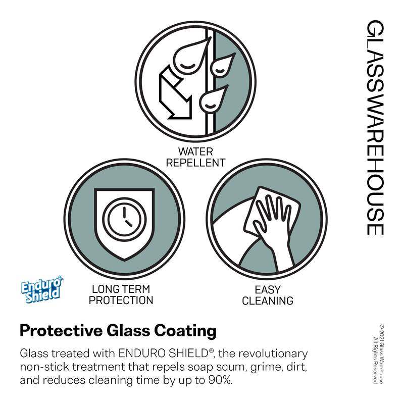Ursa 30 in. x 78 in. Fully Frameless Glass Shower Panel - Single Fixed Panel with Bronze Tint