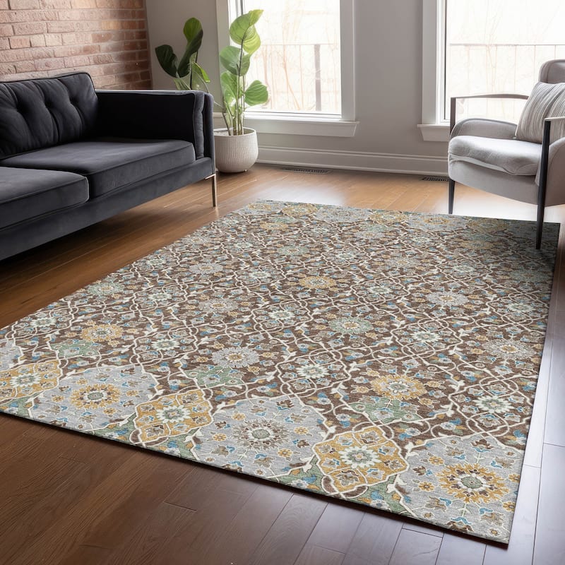 Machine Washable Indoor/Outdoor Traditional Masters Chantille Rug