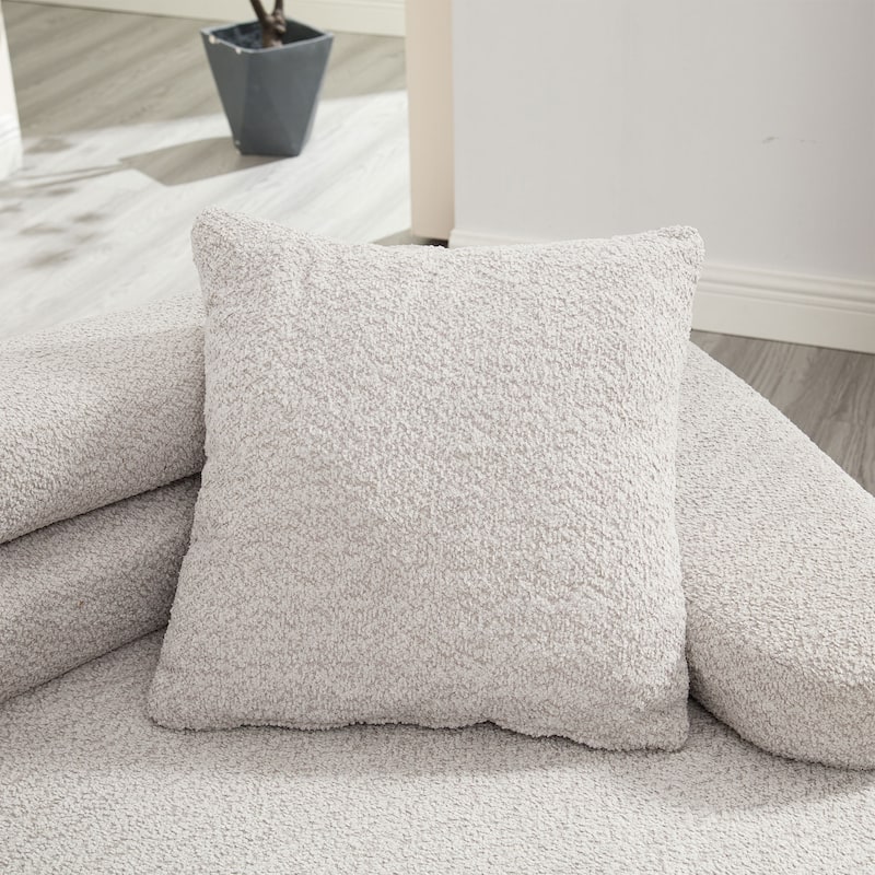 Frameless Sofa with Sponge Construction, ARC Armrests, No Assembly Required
