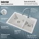 preview thumbnail 9 of 59, Karran 33" Top Mount Large/Small Bowl Quartz Kitchen Sink Kit - 33" x 22" x 9"