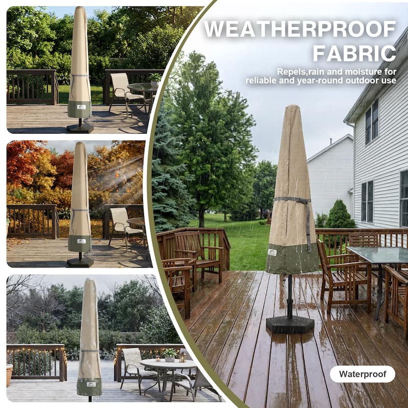Aoodor Heavy Duty Patio Umbrella Cover for 6-9ft Market Umbrella