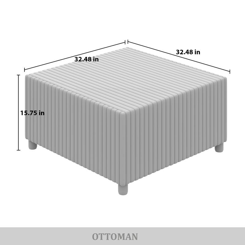 CraftPorch Luxurious Velvet Upholstered 6 Pieces Modular Set
