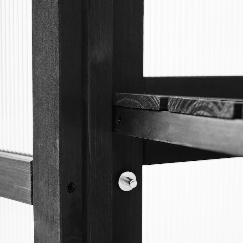 31.5 in. W x 22.4 in. D x 62 in. H Outdoor Walk-In Wood Hobby Greenhouse - 31.5" x 22" x 62"