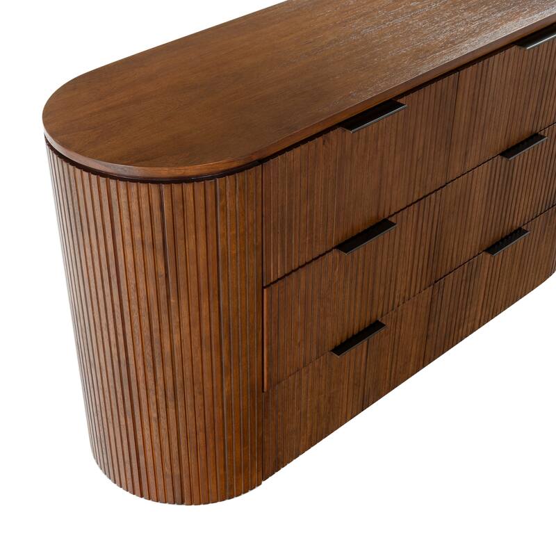 SAFAVIEH Couture Rikki Fluted 6-Drawer Wood Dresser