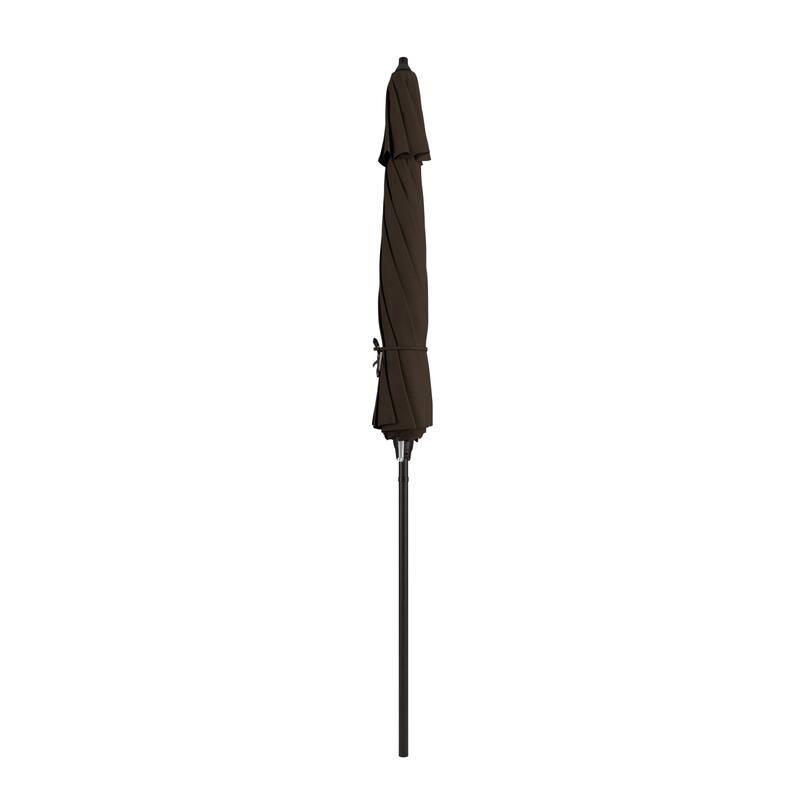 North Bend 9-foot Round Auto-tilt, Bronze Finish, Sunbrella Patio Umbrella by Havenside Home