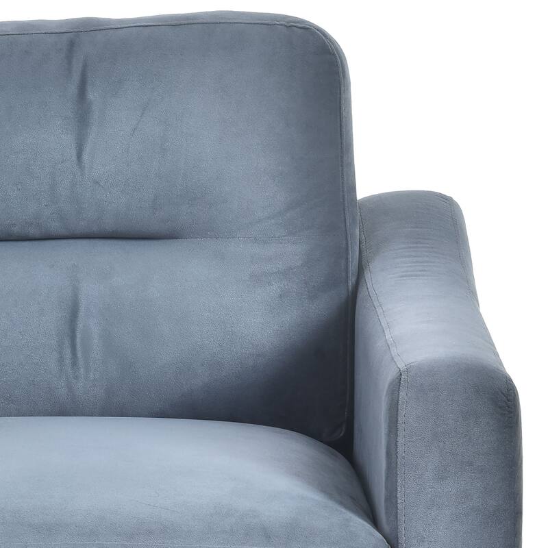 Modern Stylish Velvet Upholstered Accent Armchair