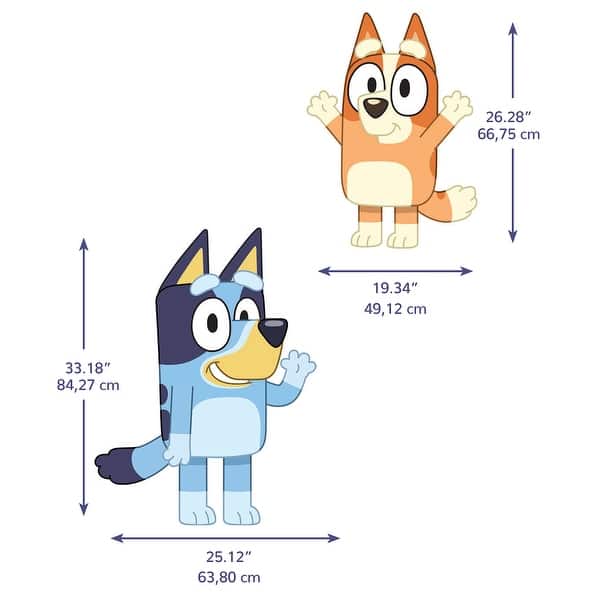 RoomMates Bluey and Bingo Character Blue Wall Decals