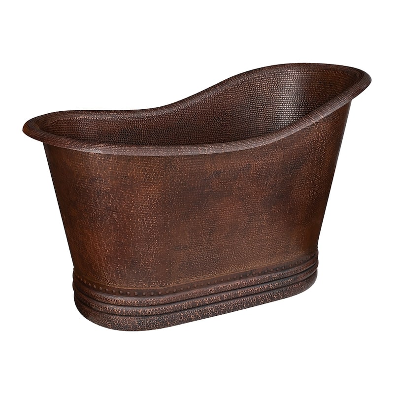 52-in Hammered Copper Single Slipper Bathtub in Oil Rubbed Bronze (BTS52DB)