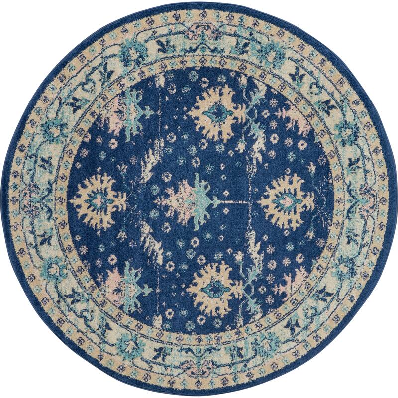 Nourison Tranquil Oriental Floral Medallion Area Rug
