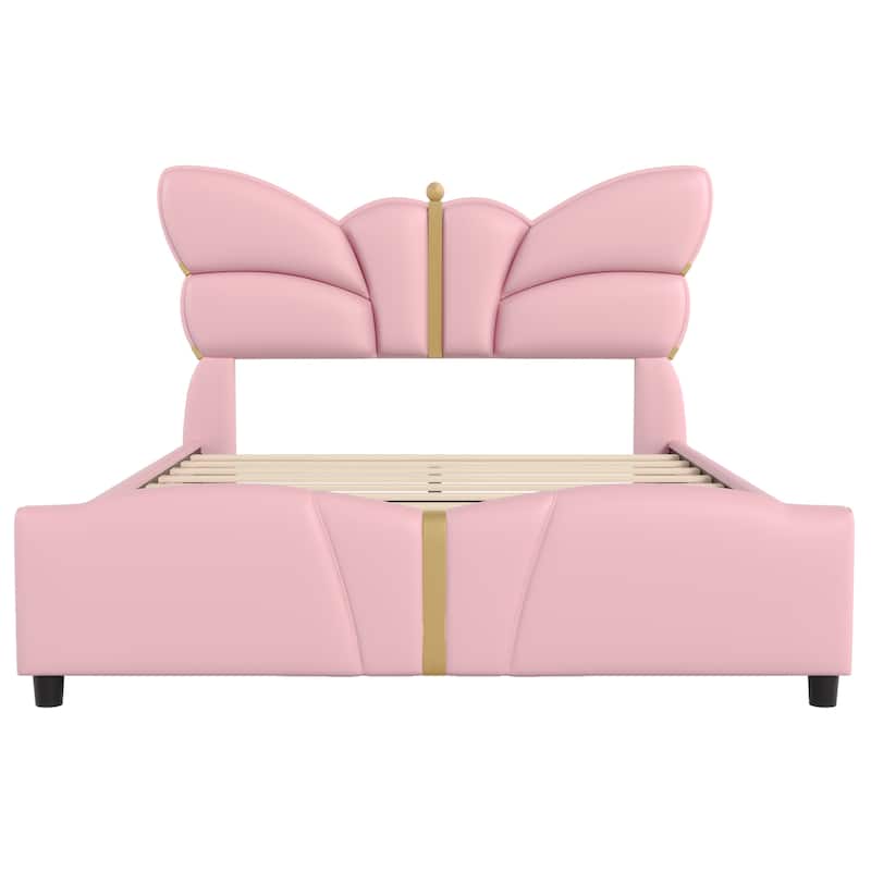 Christopher Knight Home - Olivia's Graceful Upholstered PU Leather Bed Frame