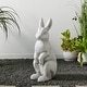 preview thumbnail 37 of 55, Glitzhome MgO Standing Rabbit Bunny Garden Yard Statue Indoor Figurines