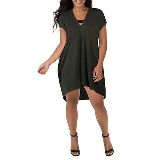 low plunge black dress