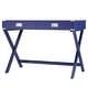 preview thumbnail 24 of 78, Kenton X Base Wood Accent Campaign Writing Desk iNSPIRE Q Modern Twilight Blue