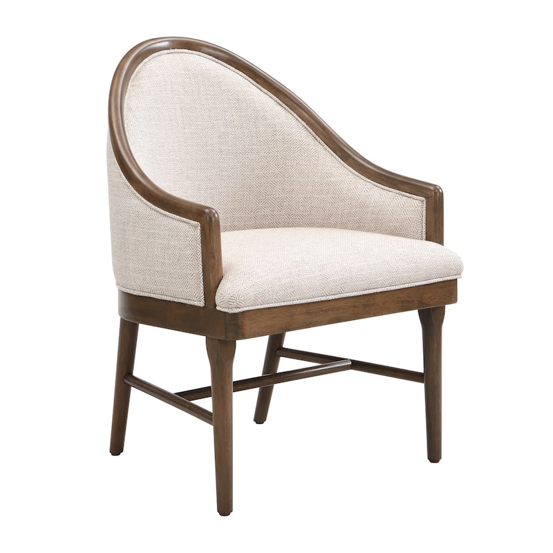 Christopher Knight Home - Farmhouse Dining Set with Modern Walnut-Finished Wooden Oval Dining Table and Upholstered Chairs