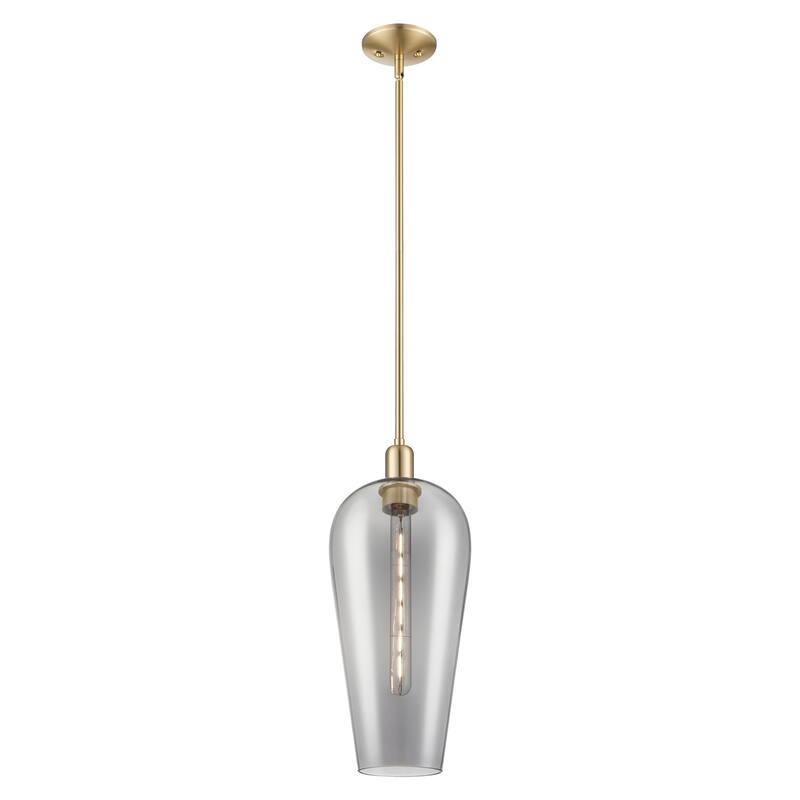Innovations Lighting Downtown Urban - Chelsea - 1 Light 8" Stem Hung Mini Pendant - Champagne Bronze/Light Smoke