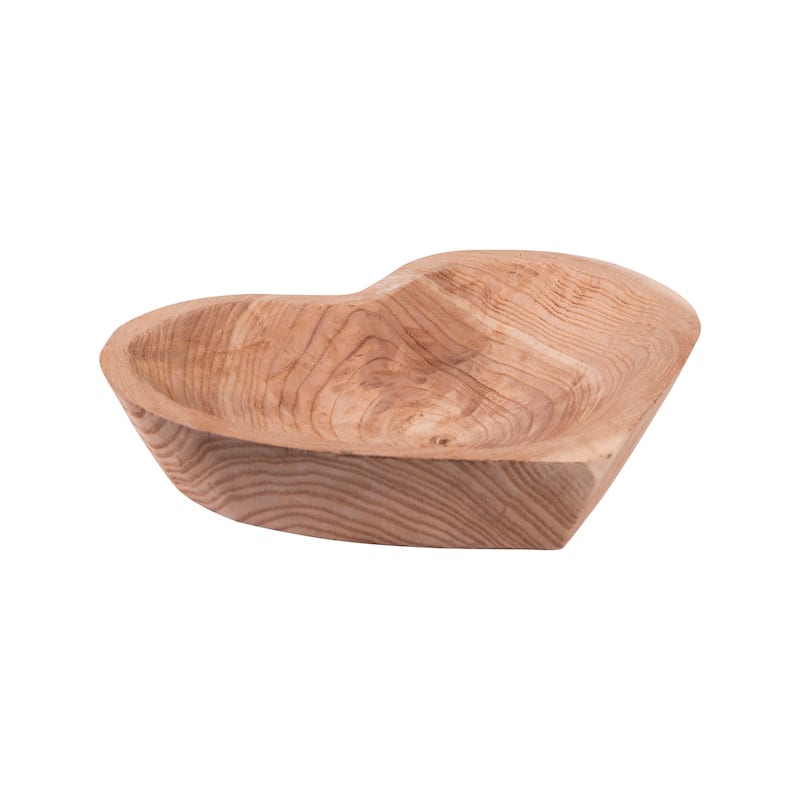 Decorative Chinaberry Wood Bowl - 9.5"L x 6.25"W x 1.75"H