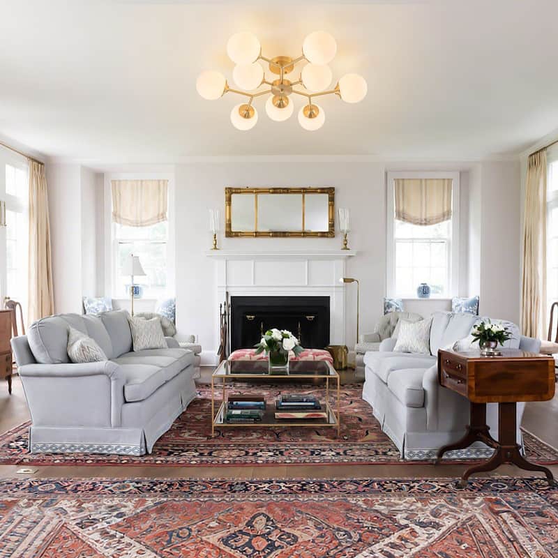 38.5" Mid Century Semi Flush Mount Ceiling Light Modern Sputnik Chandelier