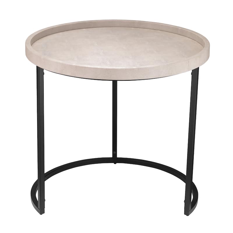 Alden Décor Holden Faux Shagreen Nesting Tables (Set of 3)