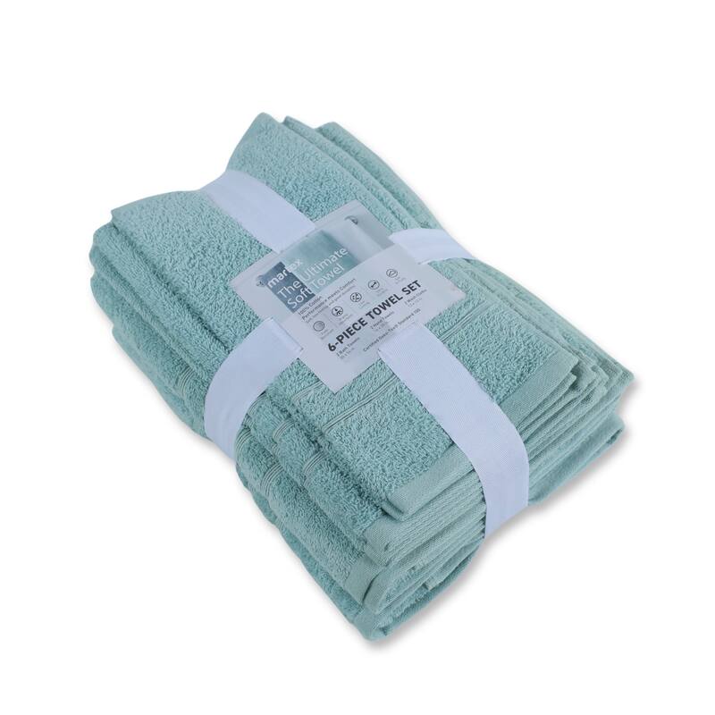 Martex Ultimate Performance Cotton Low-Lint Soft Absorbent Towel Set