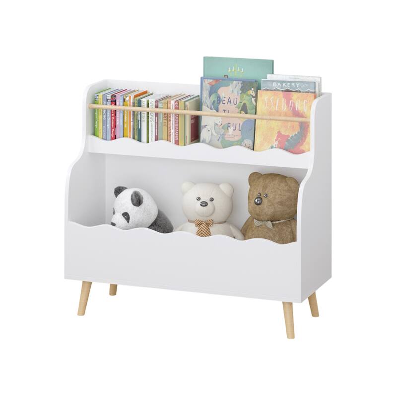 Kids Bookcaes, Children Book Organizer, Toy Storage Cabinet Organizer,White