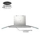 preview thumbnail 10 of 10, Cosmo Wall Mount Range Hood in Stainless Steel with Glass Hood, Permanent Filters
