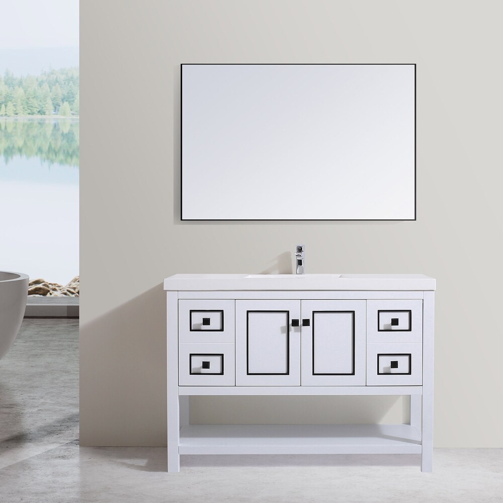Foundstone™ 48'' Free Standing Single Bathroom Vanity with Acrylic