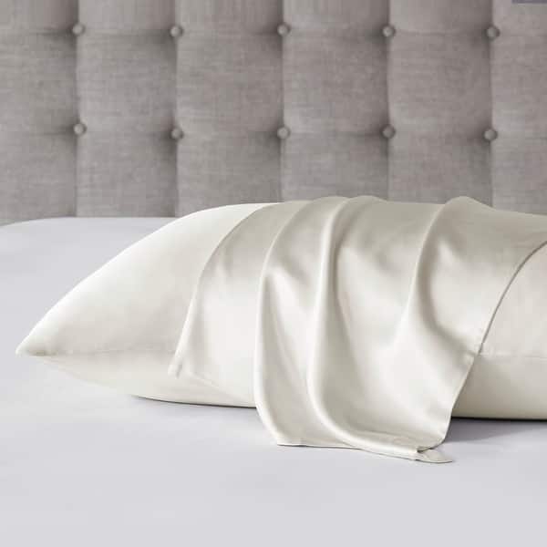 Madison Park Silk 100% Mulberry Single Pillowcase - King - Ivory (Bridal Shower)