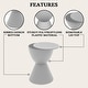 preview thumbnail 62 of 144, Boyd 16" Hourglass Side Table - Modern Ribbed Accent Table with Hidden Storage - Indoor/Outdoor Weather-Resistant End Table