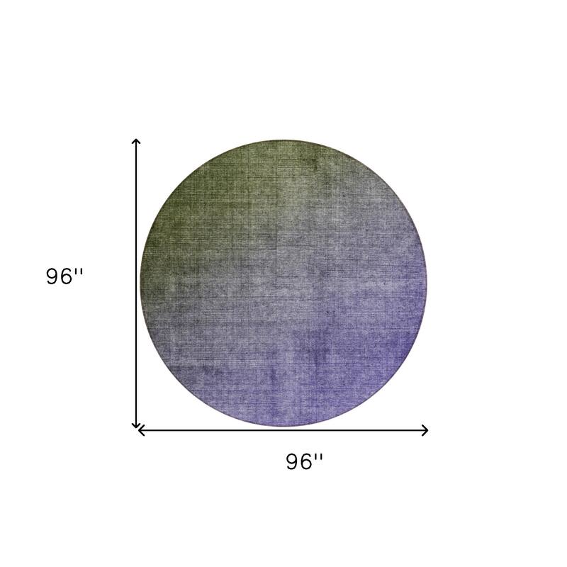 Falo Ombre Weather Resistant Classic Meets Modern Round Outdoor Rug