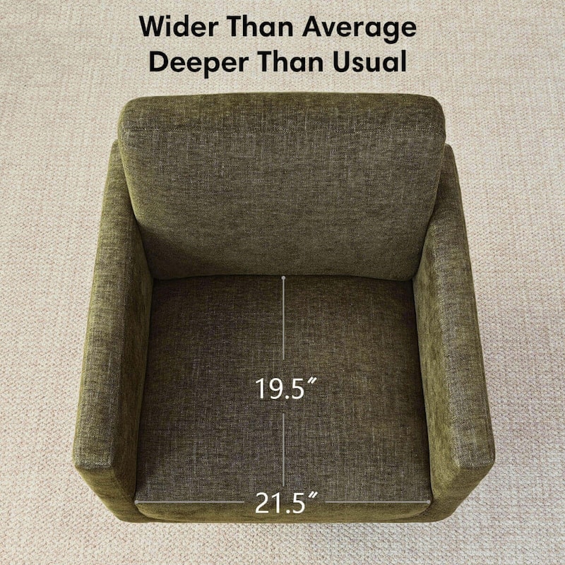 Upholstered Swivel Barrel Accent Chair(Set of 2)