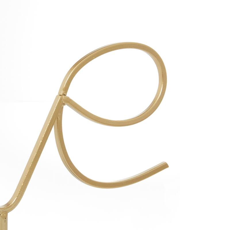 The Novogratz Gold Metal Love Sign Home Decorative Sign
