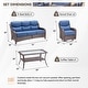 preview thumbnail 57 of 101, Outdoor Sofa with 6-Inch Thick Cushions Furniture for Porch