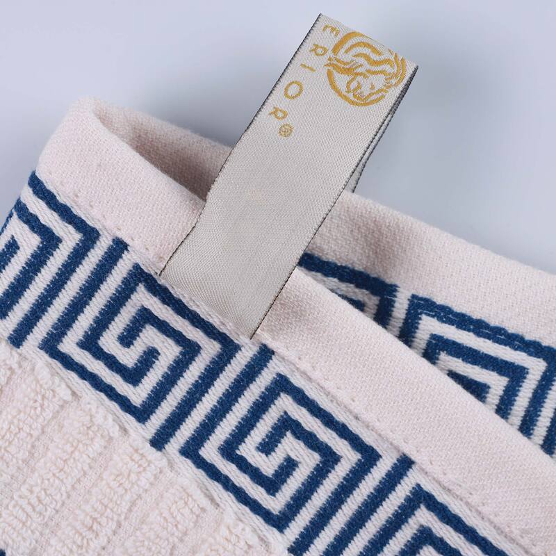Superior Athens Cotton Floral Border Greek Key 6-Piece Towel Set