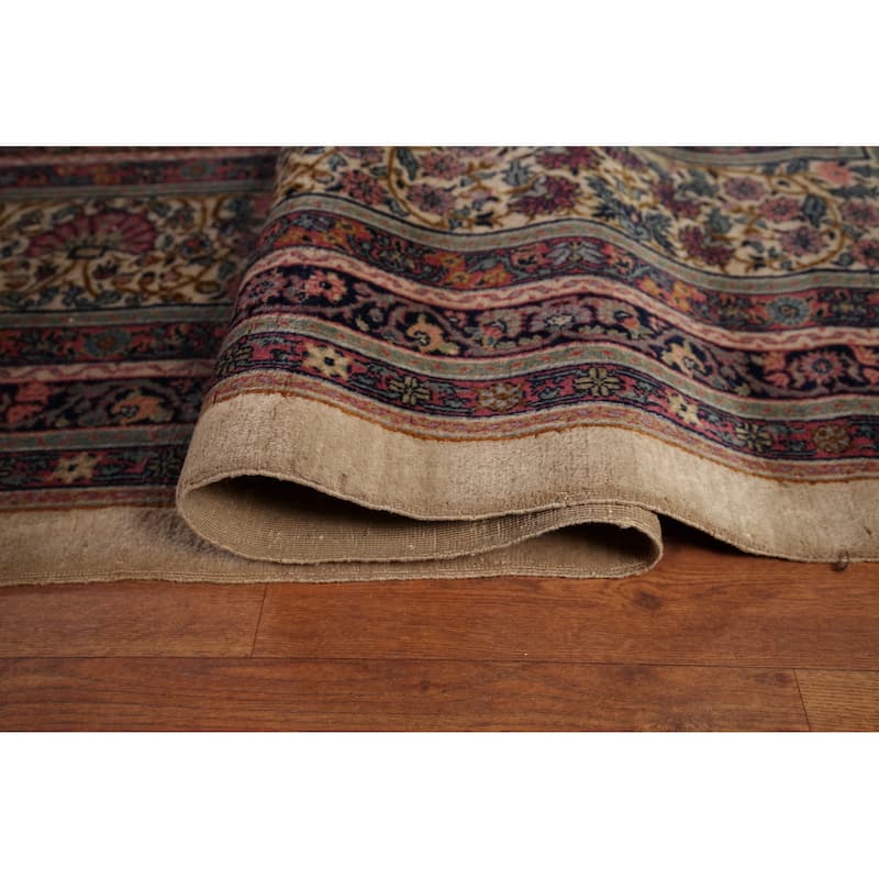 Vegetable Dye Kerman Persian Large Rug Handmade Wool Carpet - 13'3" x 17'3"
