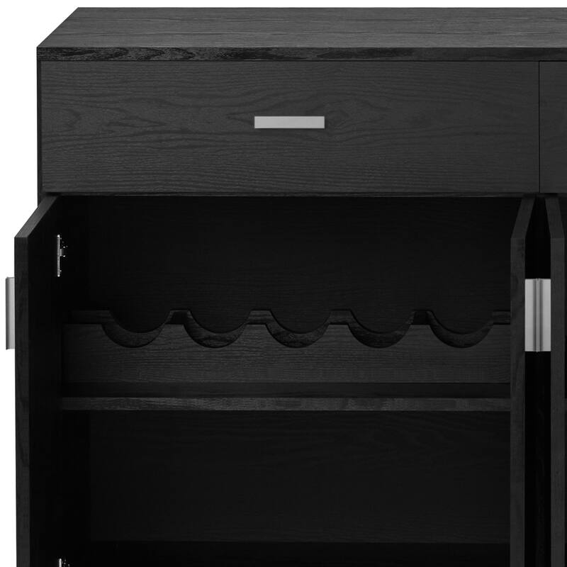 DH BASIC Modern Black 47" Sideboard Buffet by Denhour