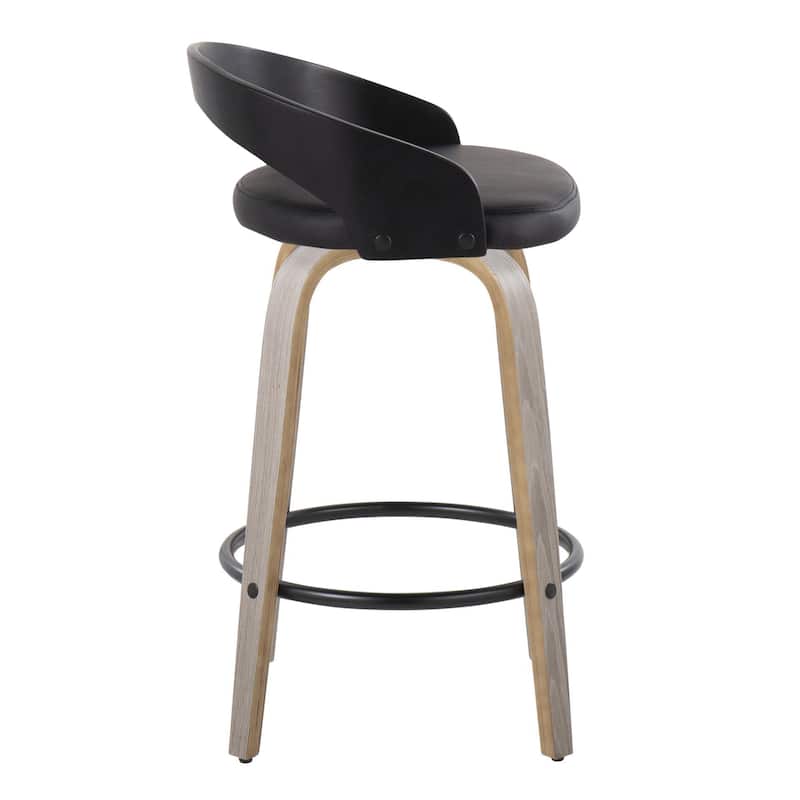 Carson Carrington Stavanger 26" Fixed-Height Counter Stool with Bent Wood Legs & Round Footrest (Set of 2)