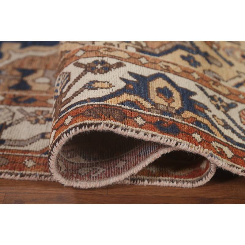 Orange Bakhtiari Persian Vintage Area Rug Handmade Wool Carpet - 7'0"x 10'4"