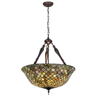 24 In. Wide Fishscale Inverted Pendant